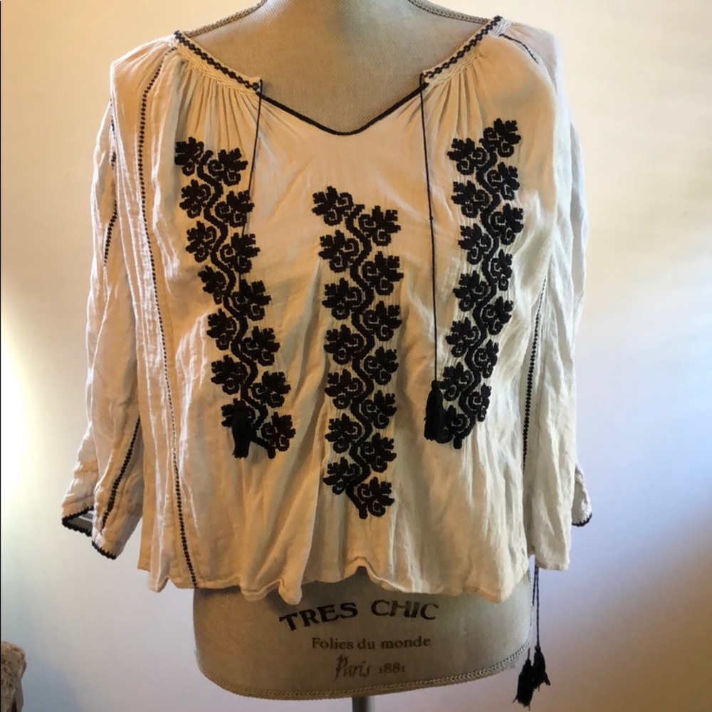 “ Ulla Johnson” embroidered long sleeve blouse